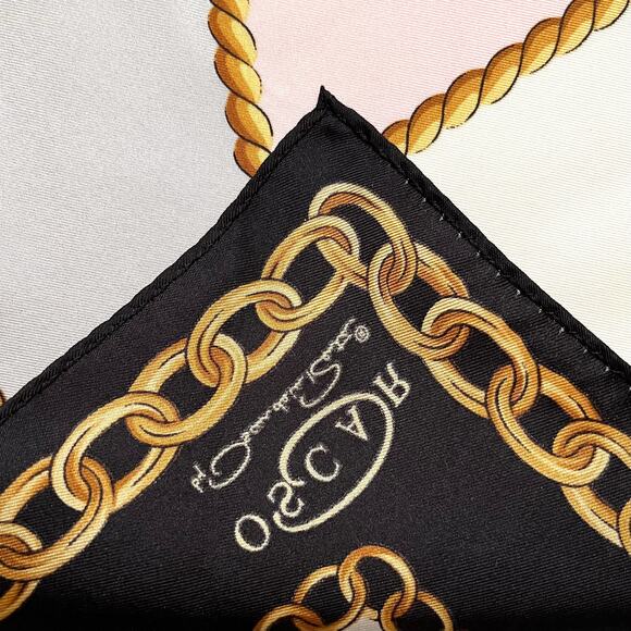 Oscar by Oscar de la Renta Silk Scarf Set: Two Vintage Square Neckerchiefs - Picture 7 of 11